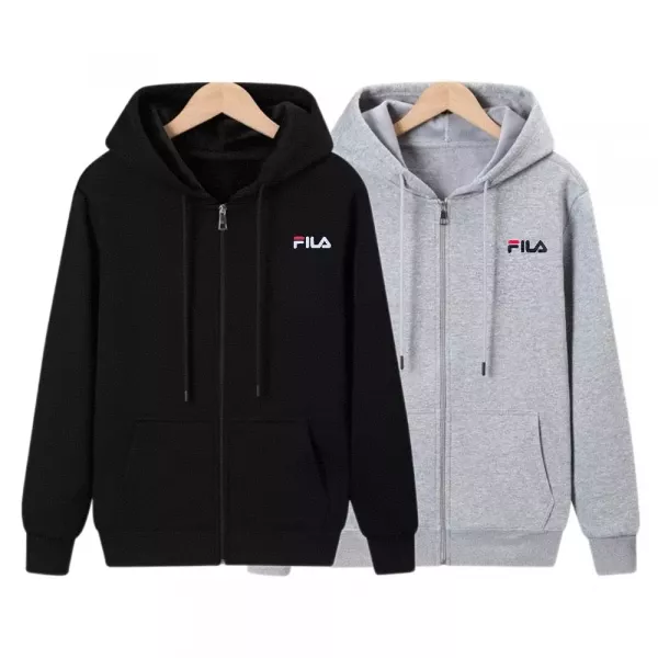 휠라 실리콘 로고 남녀공용 후드 재킷