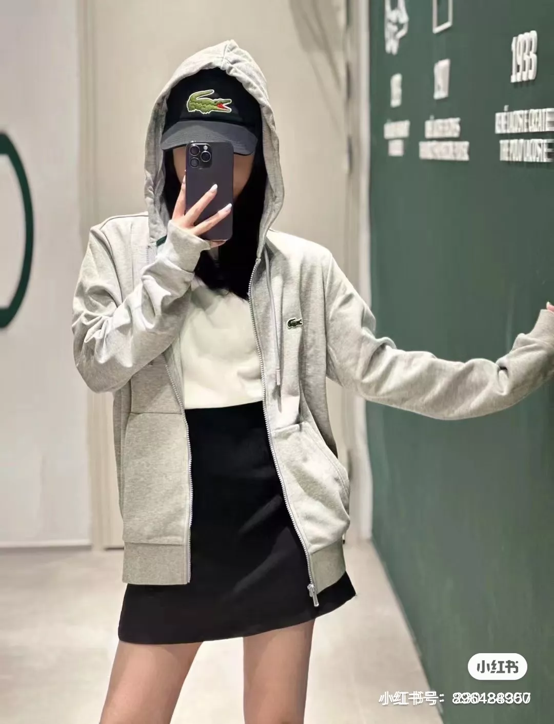 라코스테 기모 자수 남녀공용 후드 재킷 상세 이미지 20