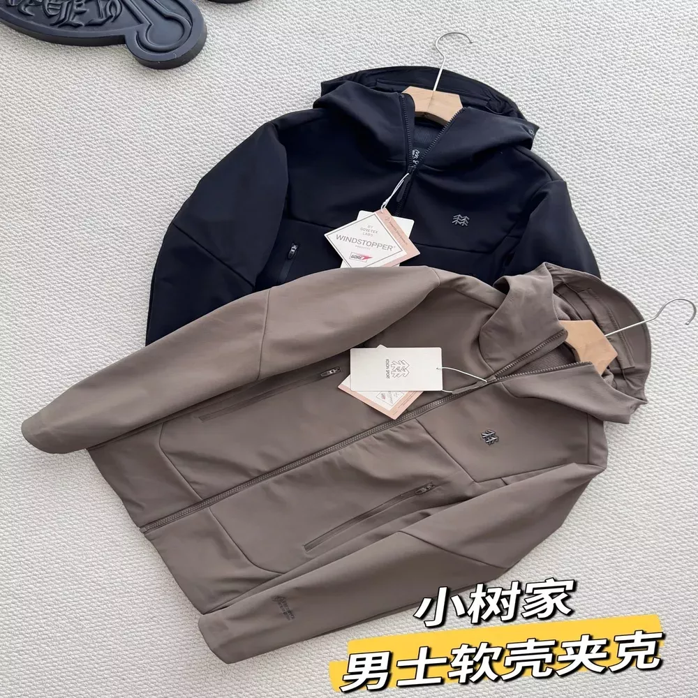 코오롱스포츠 방풍 소프트셸 남녀공용 후드 재킷