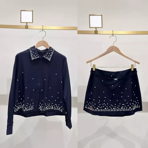 노브랜드 라인스톤 장식 셔츠 여성용 투피스