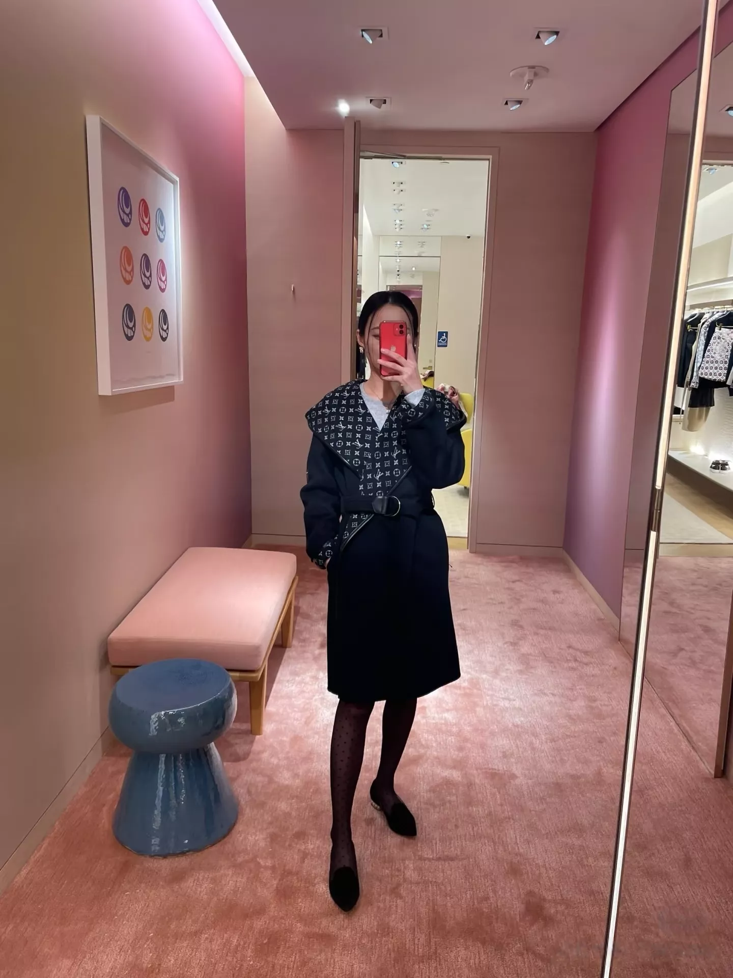 루이비통 모노그램 양모 여성용 쇼트 코트 상세 이미지 62