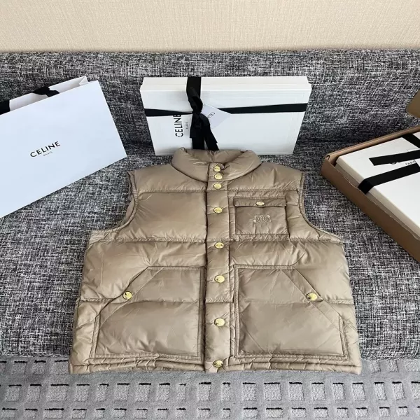 셀린느 우븐 퀼팅 여성용 패딩 조끼