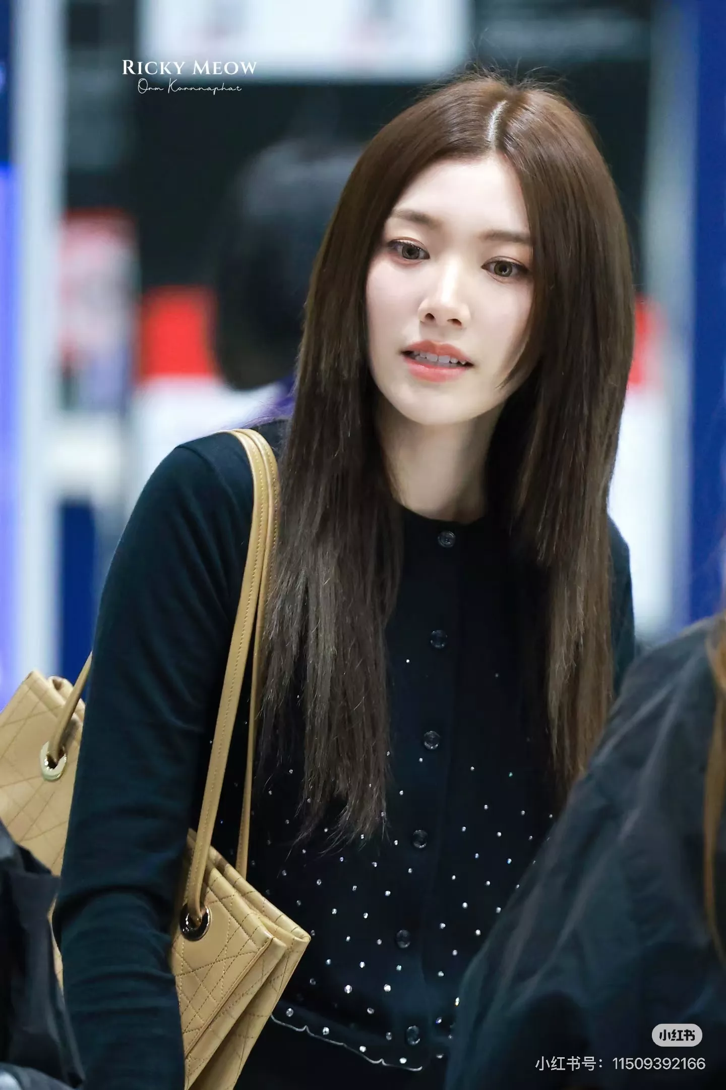 디올 배색 패턴 여성용 긴소매 가디건 상세 이미지 13