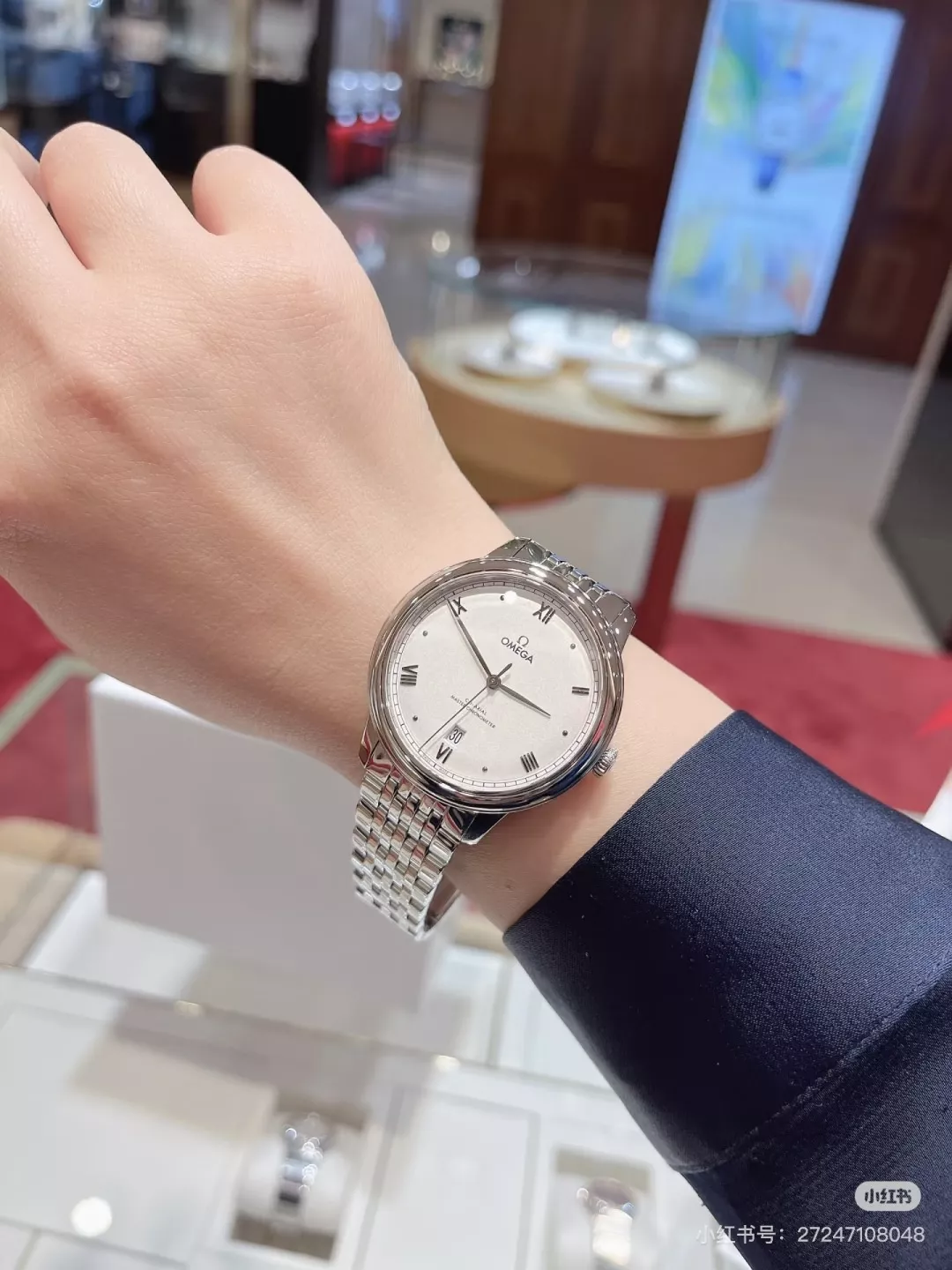 오메가 40mm 기계식 남성용 메탈 시계 상세 이미지 13