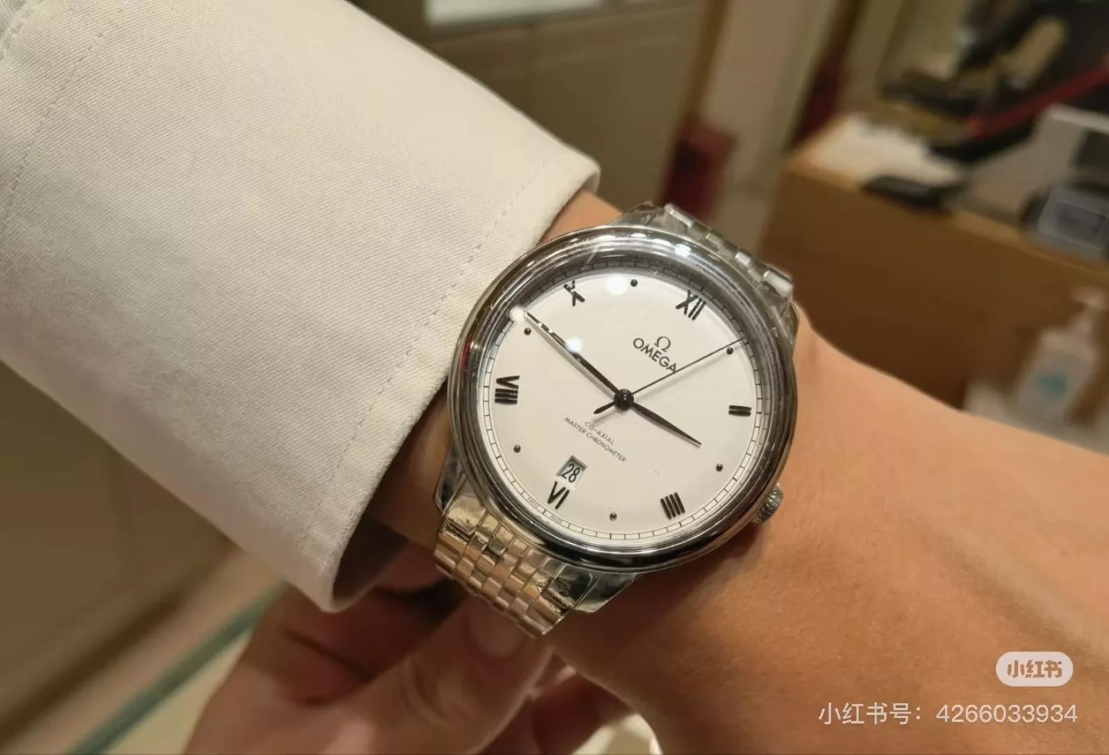 오메가 40mm 기계식 남성용 메탈 시계 상세 이미지 14