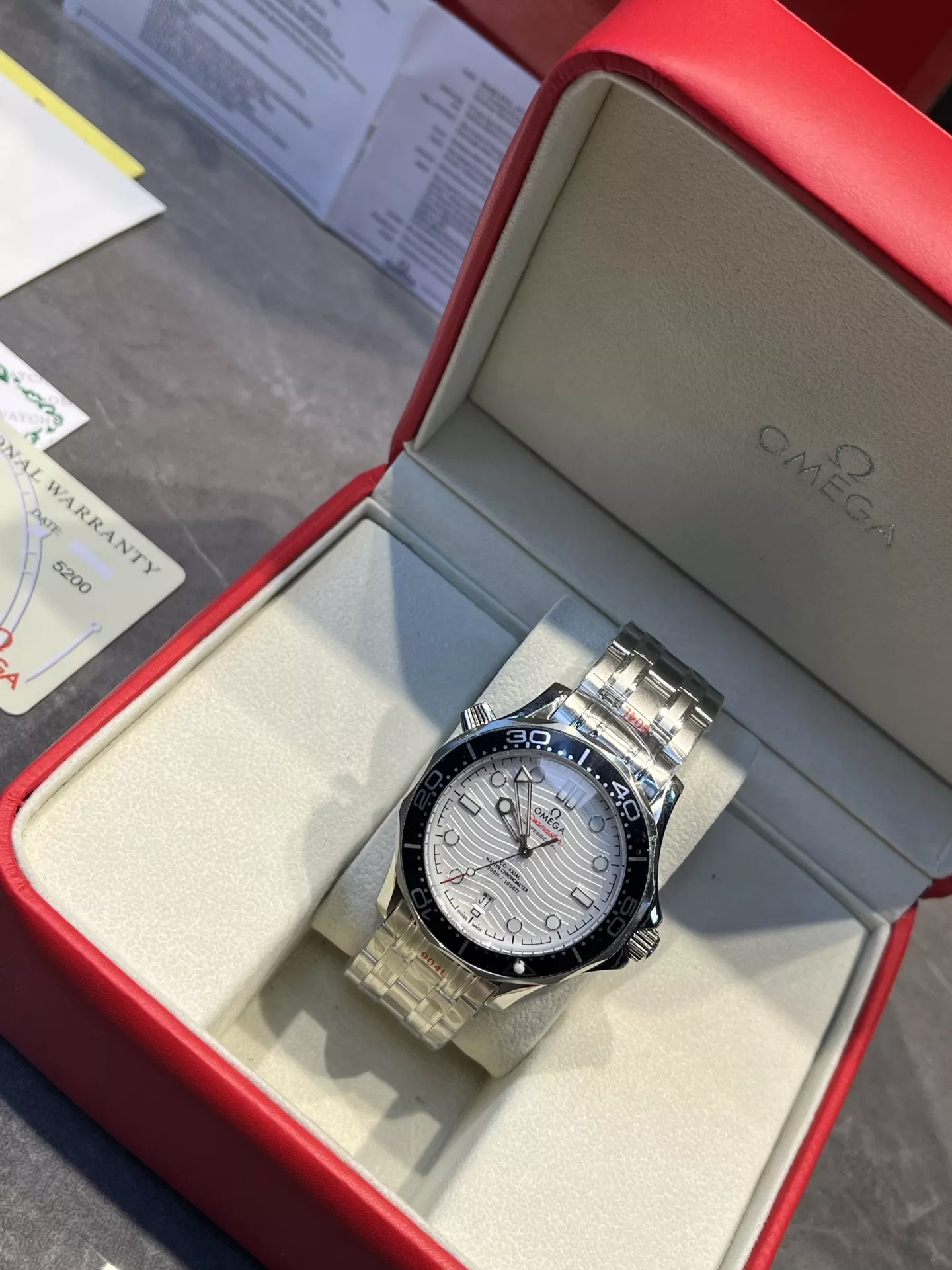 오메가 36mm 기계식 남성용 메탈 시계 상세 이미지 2