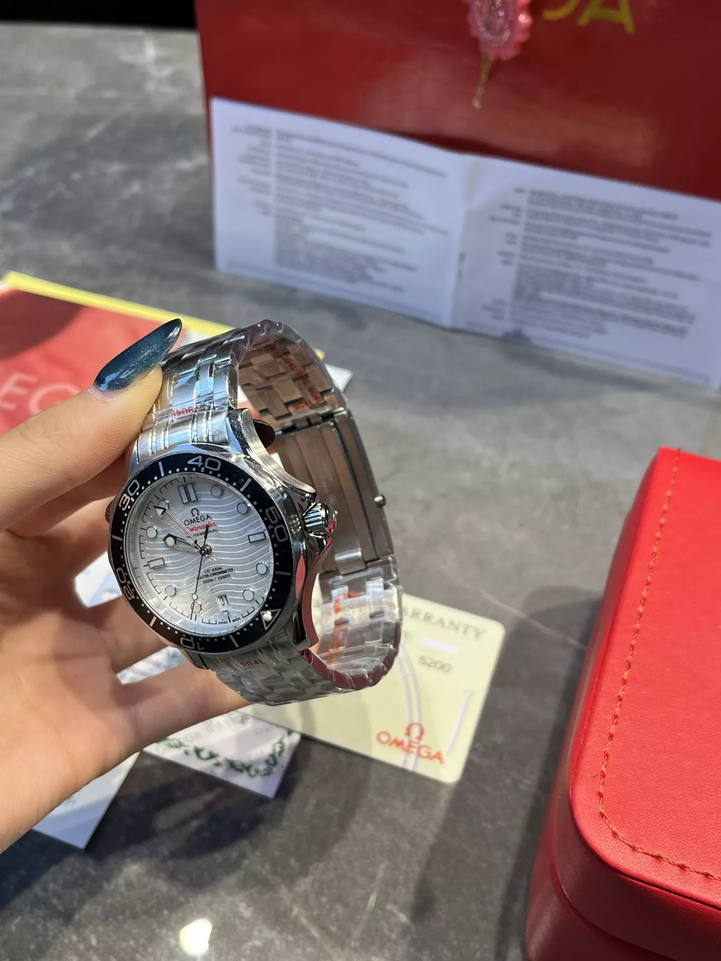 오메가 36mm 기계식 남성용 메탈 시계 상세 이미지 7