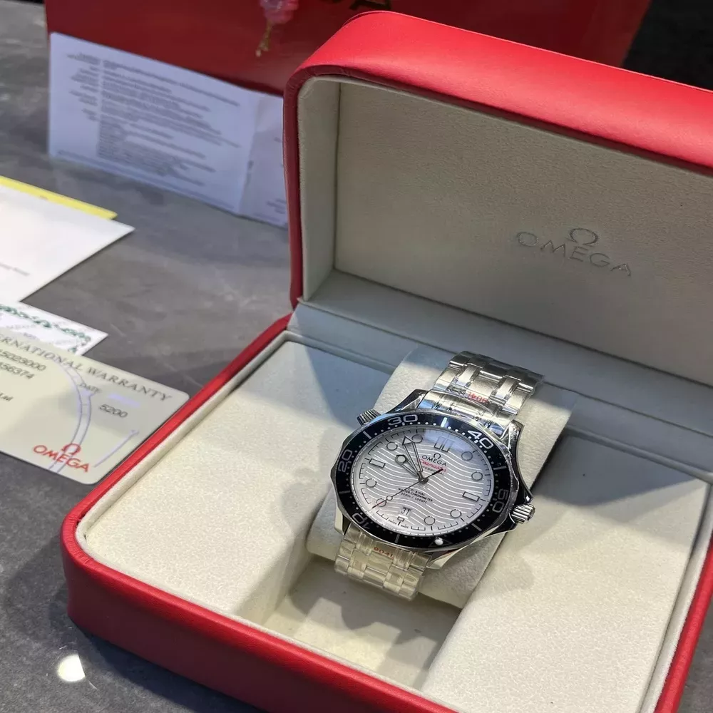 오메가 36mm 기계식 남성용 메탈 시계