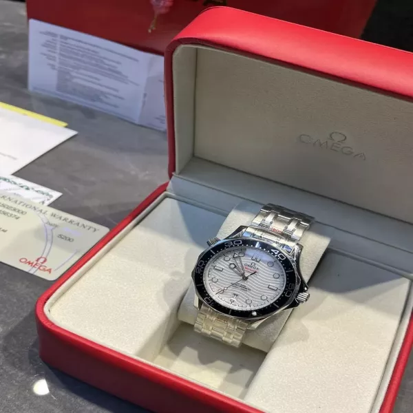 오메가 36mm 기계식 남성용 메탈 시계