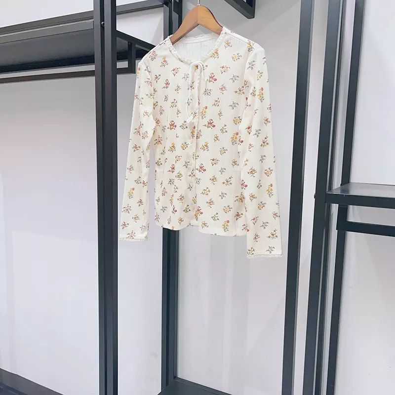 노브랜드 잔꽃 라운드넥 여성용 긴소매 티셔츠 상세 이미지 22