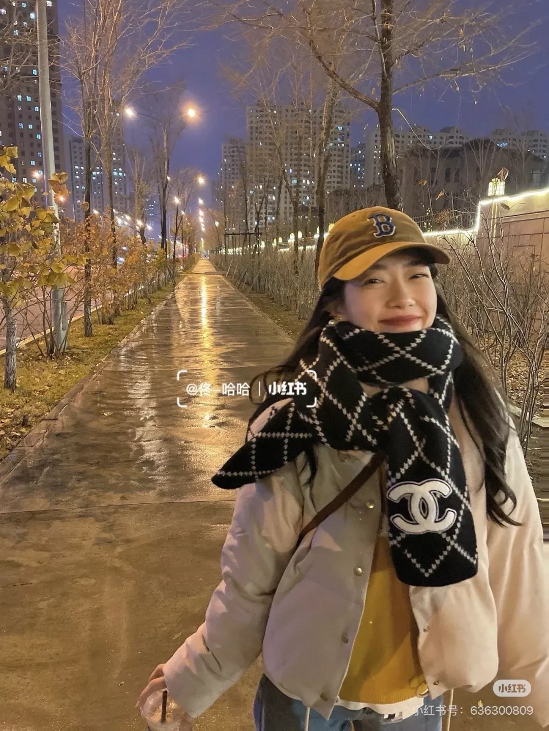 샤넬 다이아몬드 패턴 캐시미어 머플러 상세 이미지 13