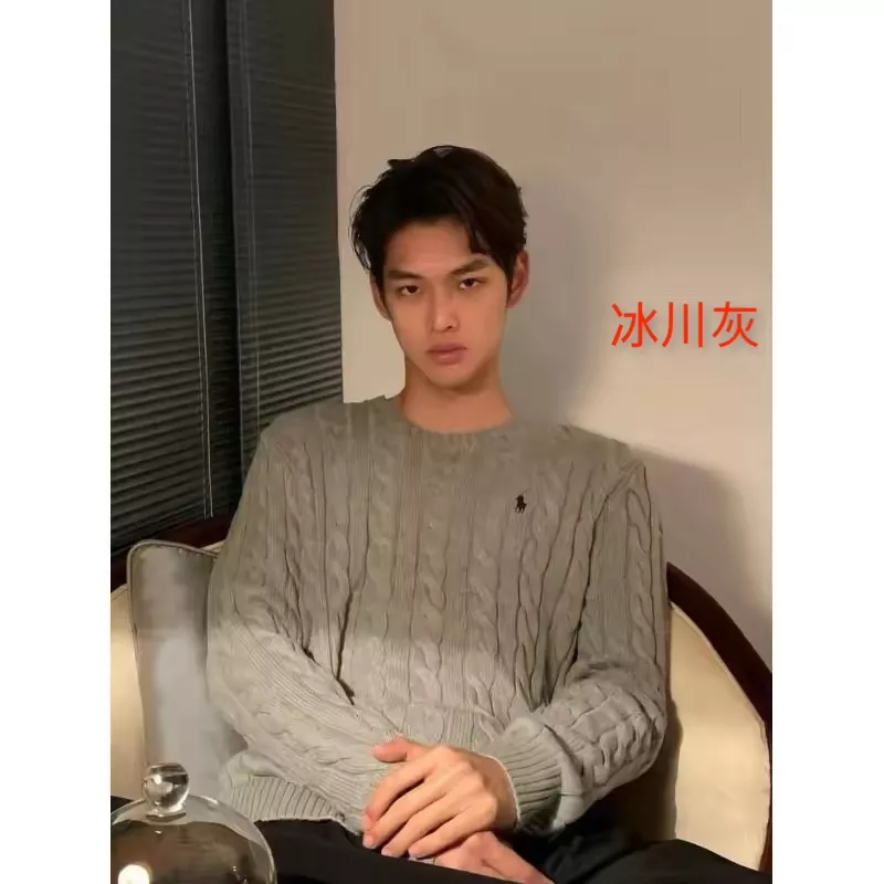 랄프로렌 꽈배기 면 남녀공용 긴소매 니트 상세 이미지 22