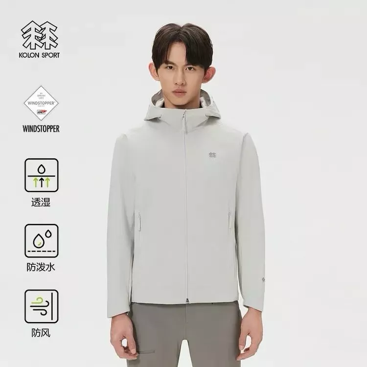 코오롱스포츠 입체 절개 소프트셸 남녀공용 후드 재킷 상세 이미지 15