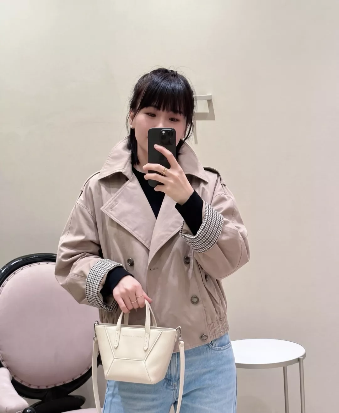 브루넬로쿠치넬리 더블 버튼 견장 여성용 쇼트 코트 상세 이미지 17