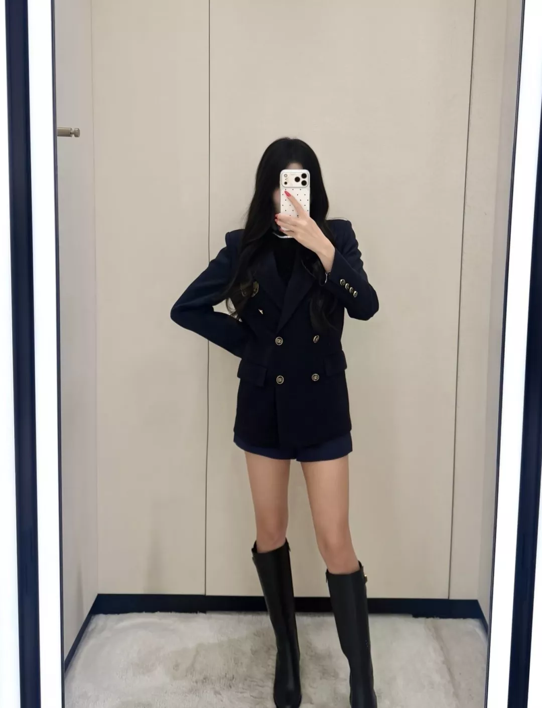 발렌티노 자수 엠블럼 더블 여성용 정장 재킷 상세 이미지 13