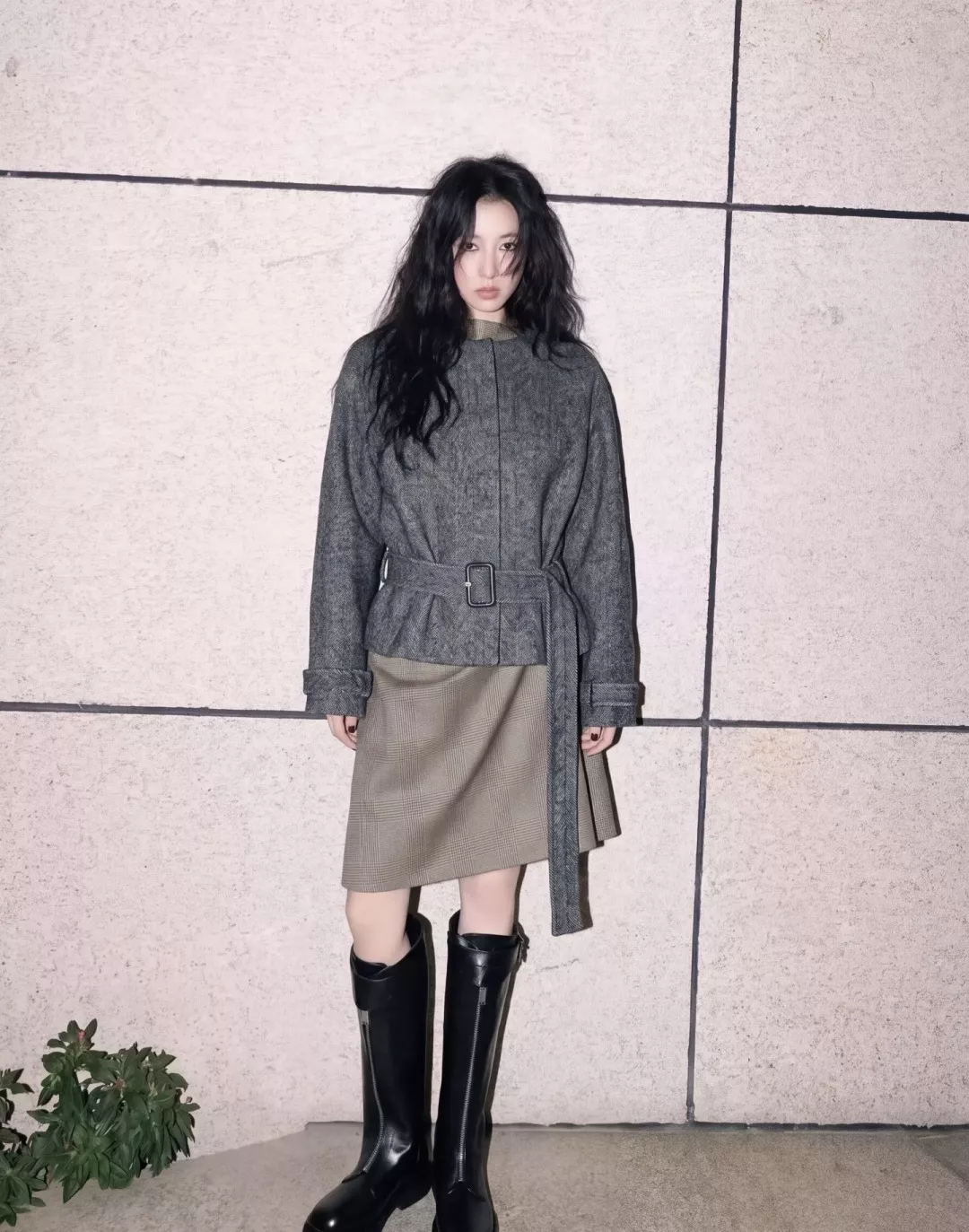 알렉산더맥퀸 헤링본 울 벨트 여성용 쇼트 코트 상세 이미지 18