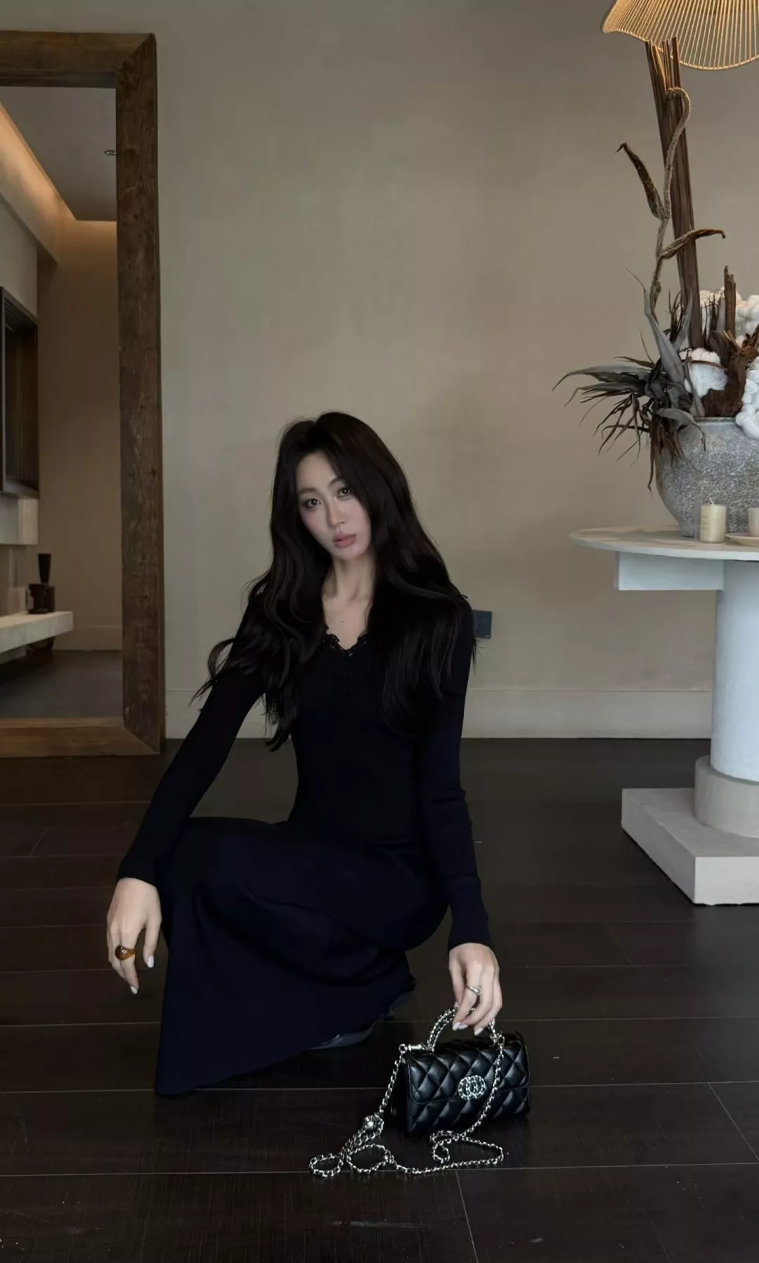 디올 레이스 브이넥 니트 여성용 원피스 상세 이미지 28