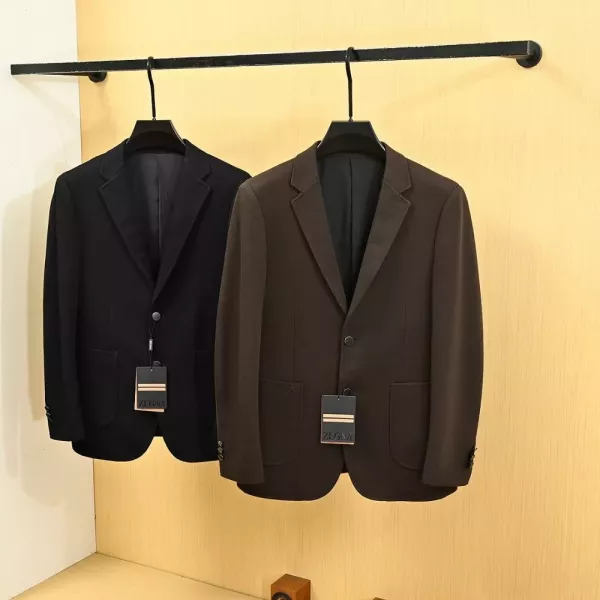 제냐 투 버튼 라펠 남녀공용 정장 재킷
