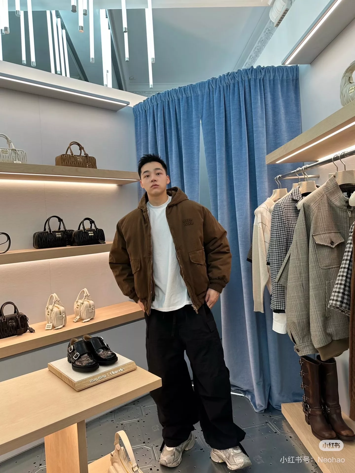 미우미우 후드 탈착 내피 남녀공용 후드 재킷 상세 이미지 12