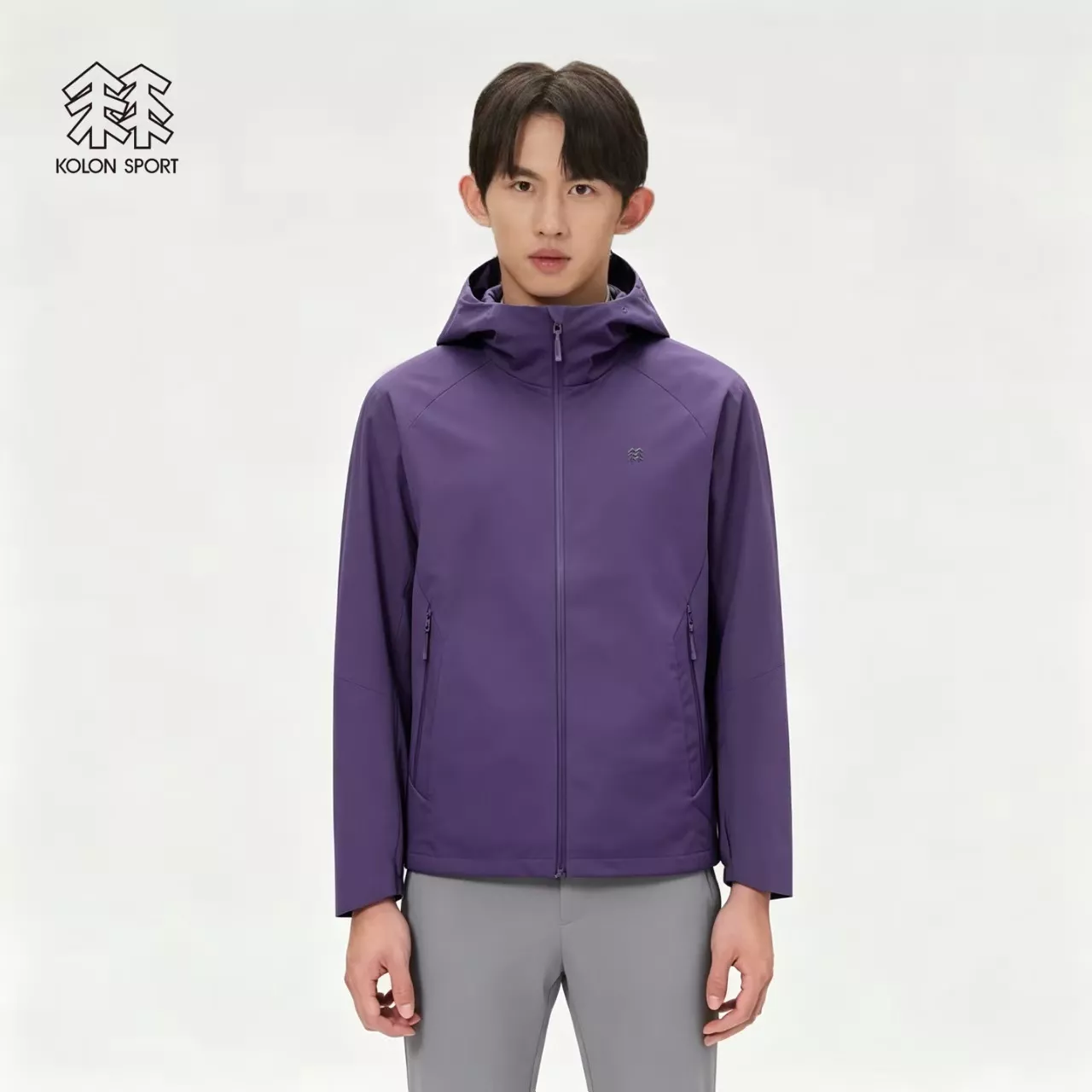 코오롱스포츠 소프트셸 방풍 남녀공용 후드 재킷 상세 이미지 16