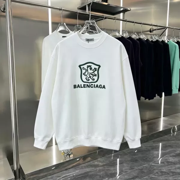 발렌시아가 로고 압화 남녀공용 맨투맨 티셔츠