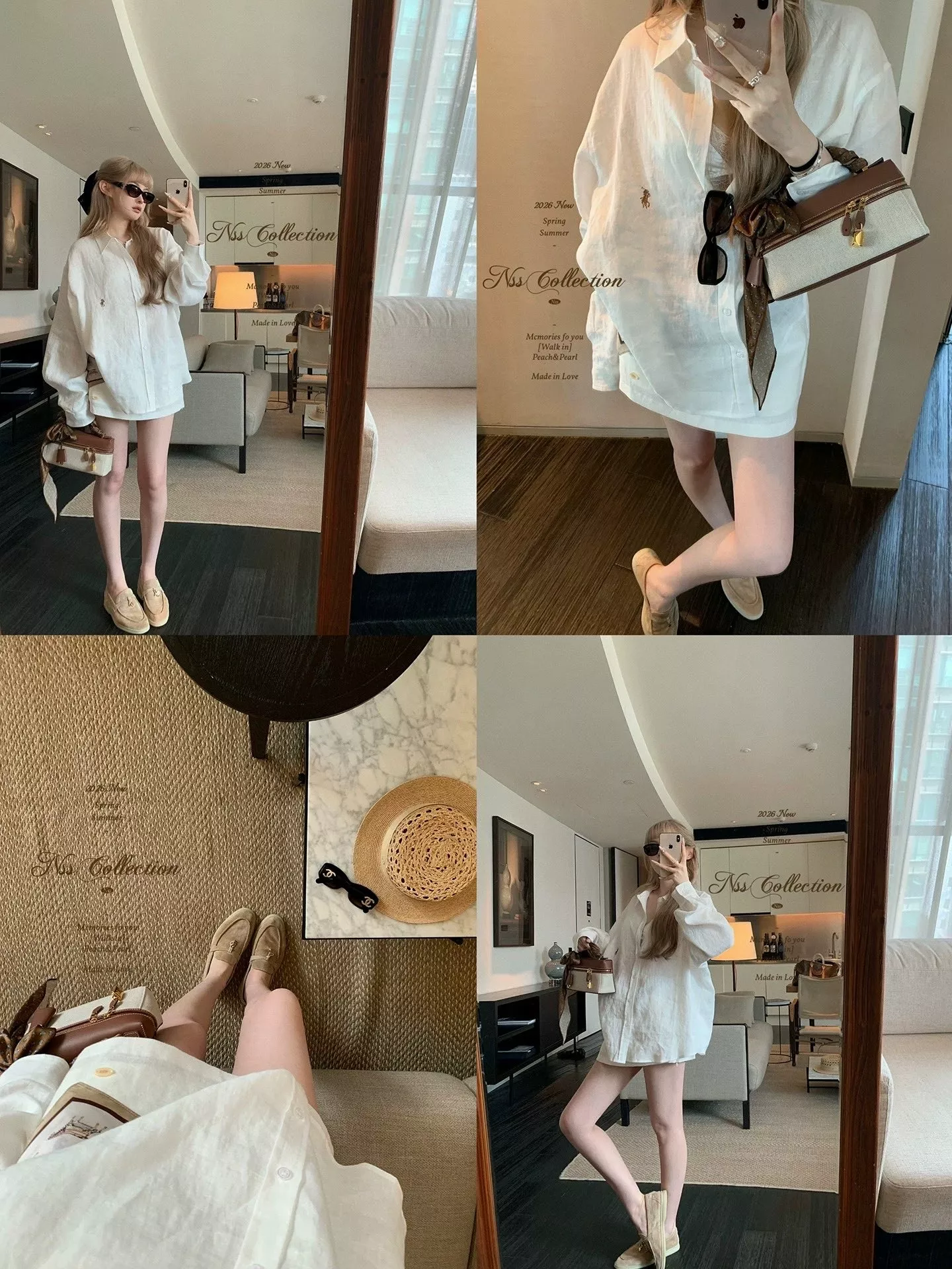 노브랜드 말 자수 셔츠 스커트 여성용 투피스 상세 이미지 41