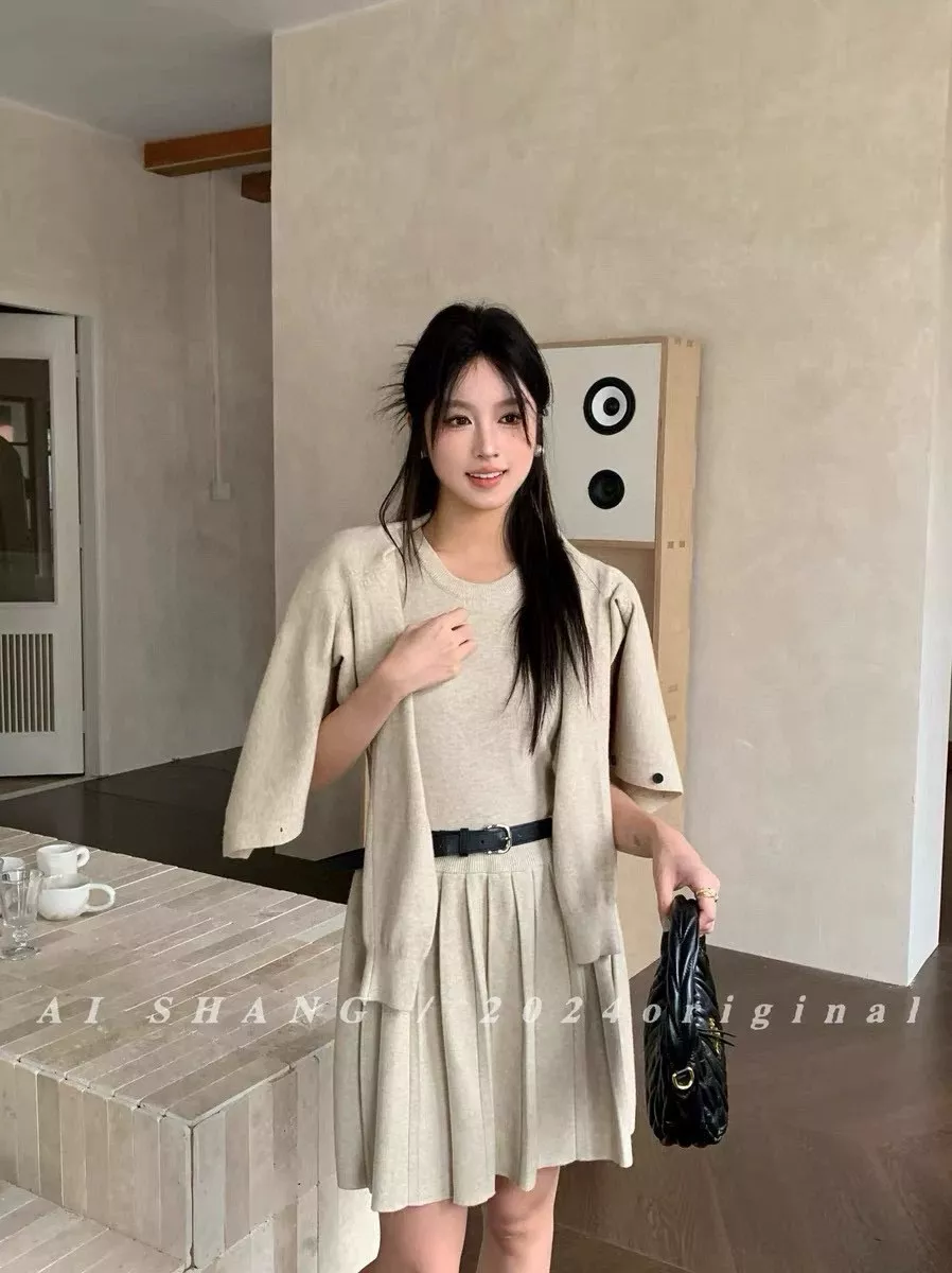노브랜드 플리츠 원피스 가디건 여성용 투피스 상세 이미지 33