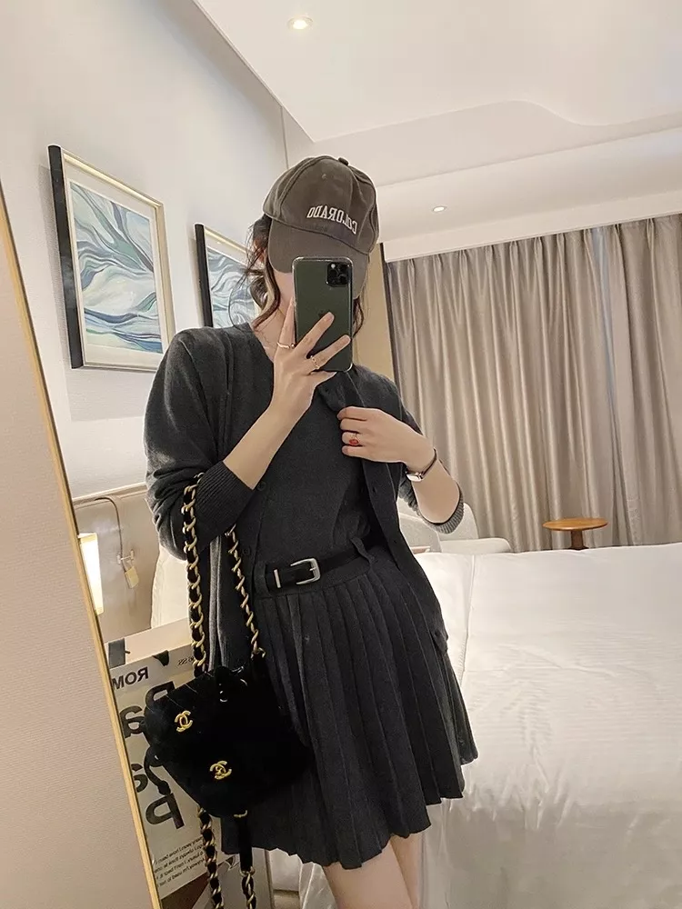 노브랜드 플리츠 원피스 가디건 여성용 투피스 상세 이미지 37