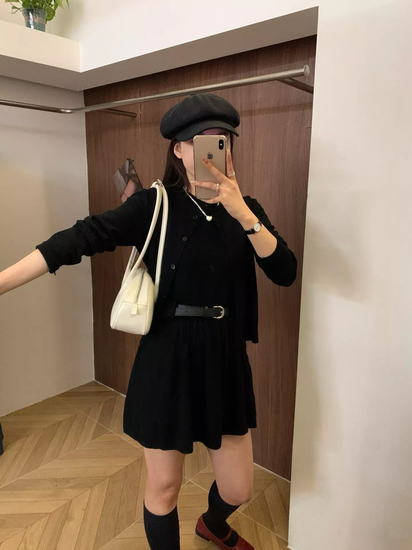 노브랜드 플리츠 원피스 가디건 여성용 투피스 상세 이미지 45