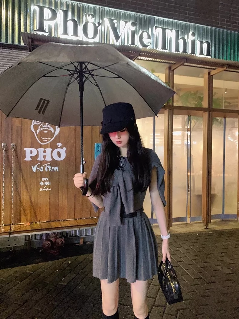 노브랜드 플리츠 원피스 가디건 여성용 투피스 상세 이미지 54