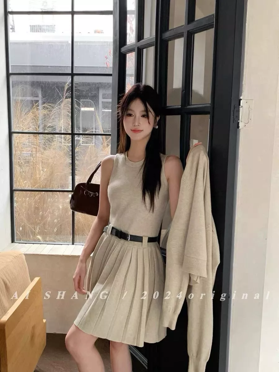 노브랜드 플리츠 원피스 가디건 여성용 투피스 상세 이미지 65