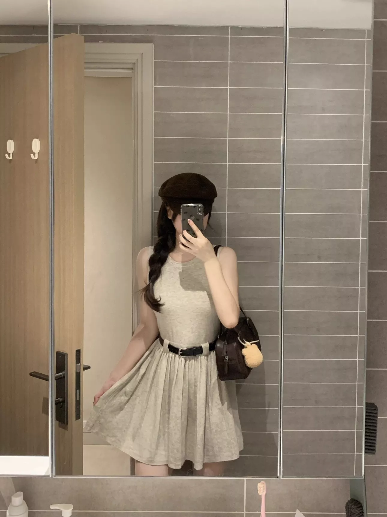 노브랜드 플리츠 원피스 가디건 여성용 투피스 상세 이미지 67