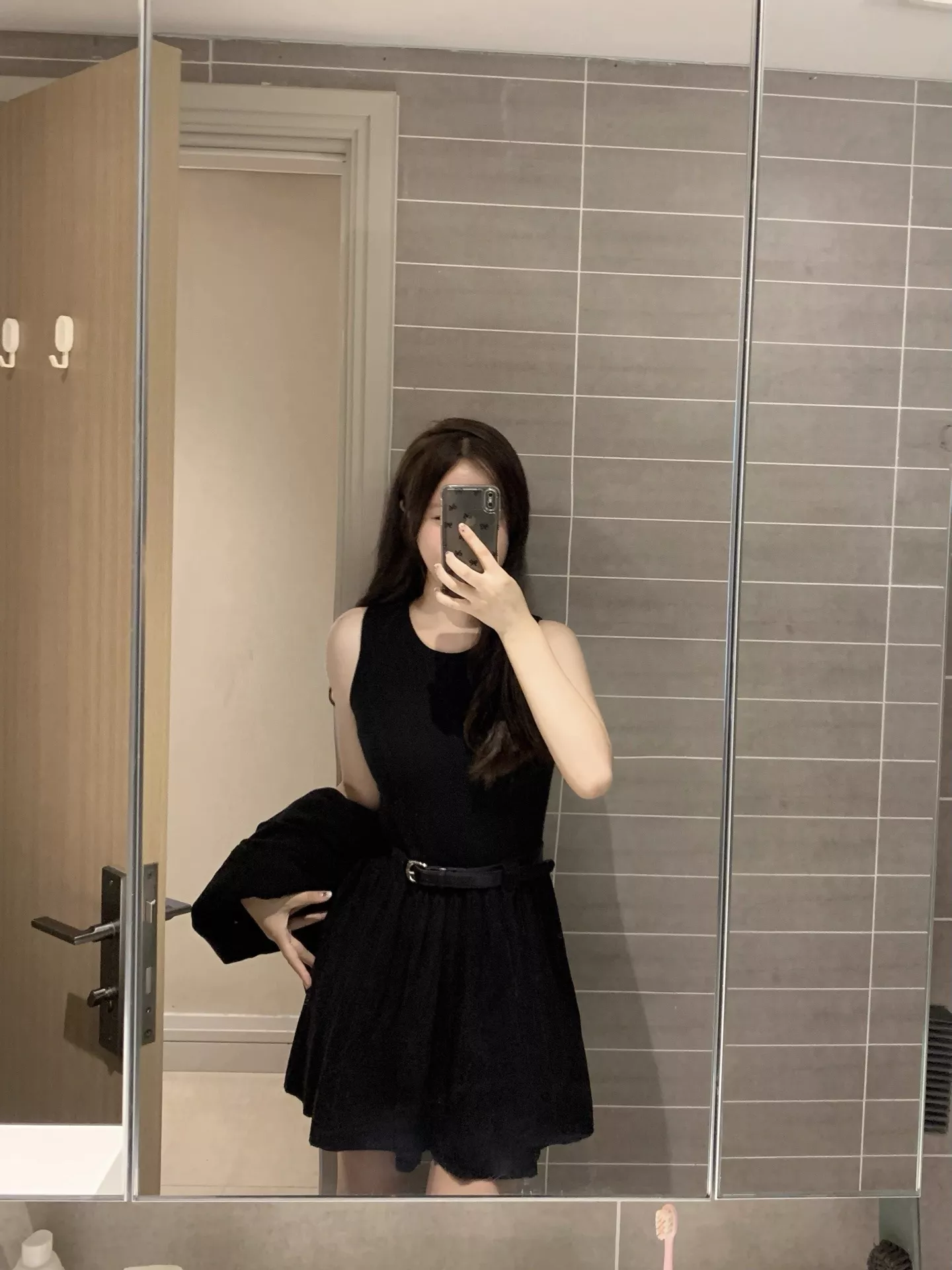 노브랜드 플리츠 원피스 가디건 여성용 투피스 상세 이미지 75