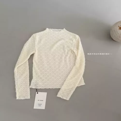노브랜드 잔꽃 자카드 여성용 긴소매 티셔츠