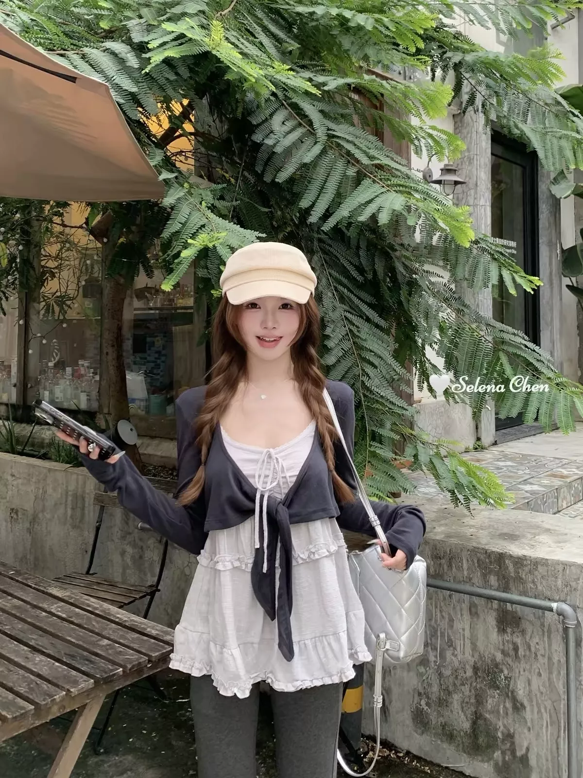 노브랜드 프릴 밑단 여성용 긴소매 티셔츠 상세 이미지 16