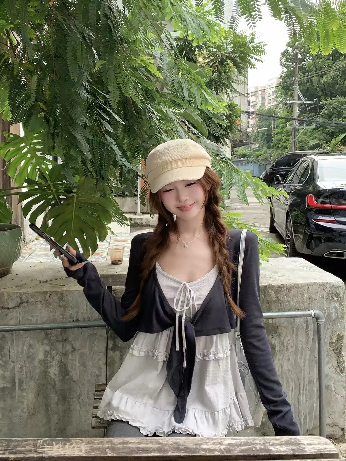 노브랜드 프릴 밑단 여성용 긴소매 티셔츠 상세 이미지 18