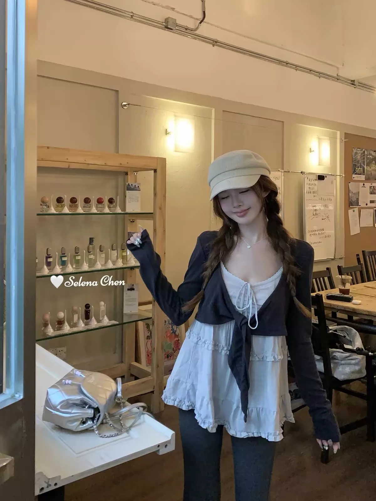 노브랜드 프릴 밑단 여성용 긴소매 티셔츠 상세 이미지 19