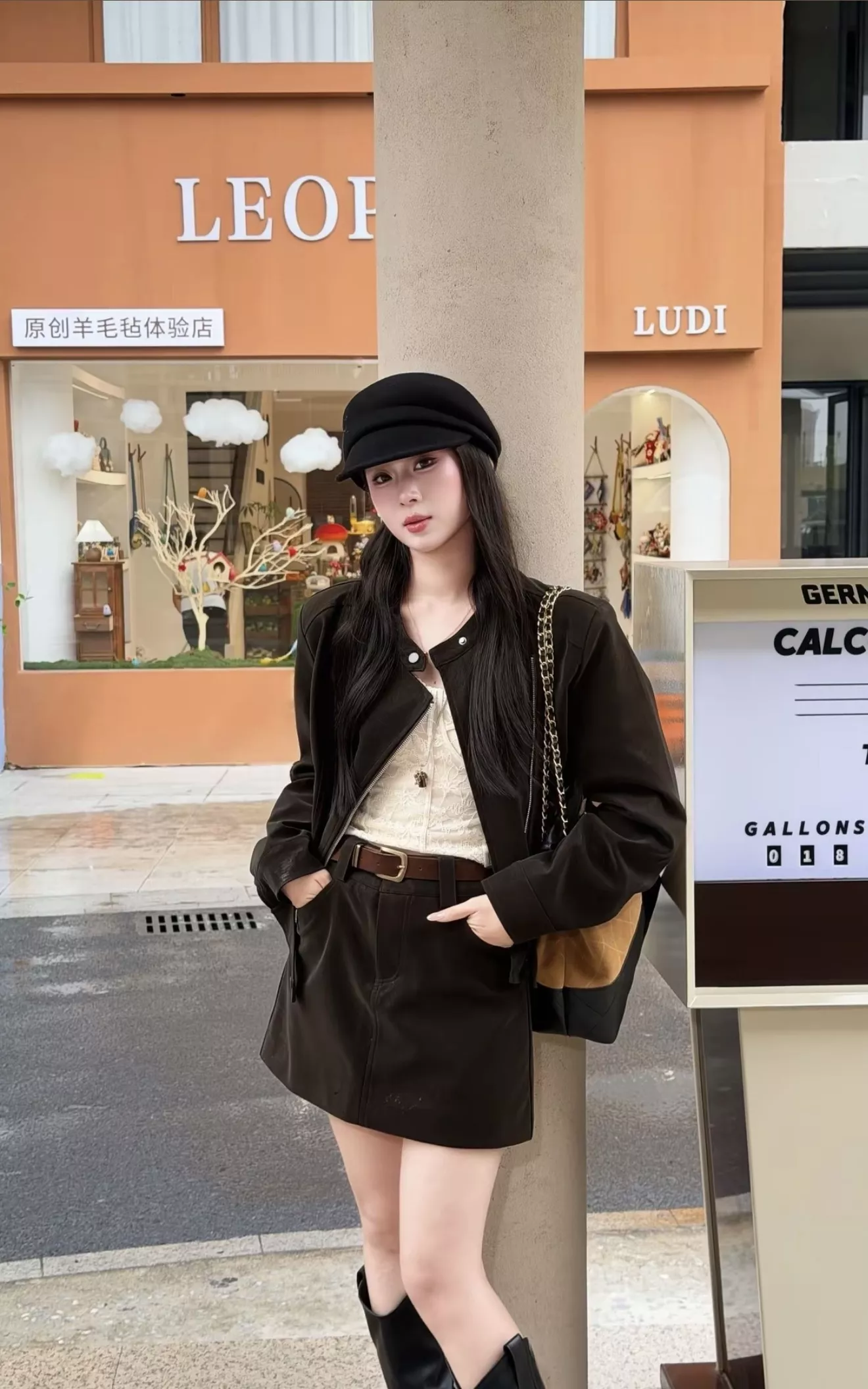 노브랜드 무광 인조가죽 집업 여성용 투피스 상세 이미지 29