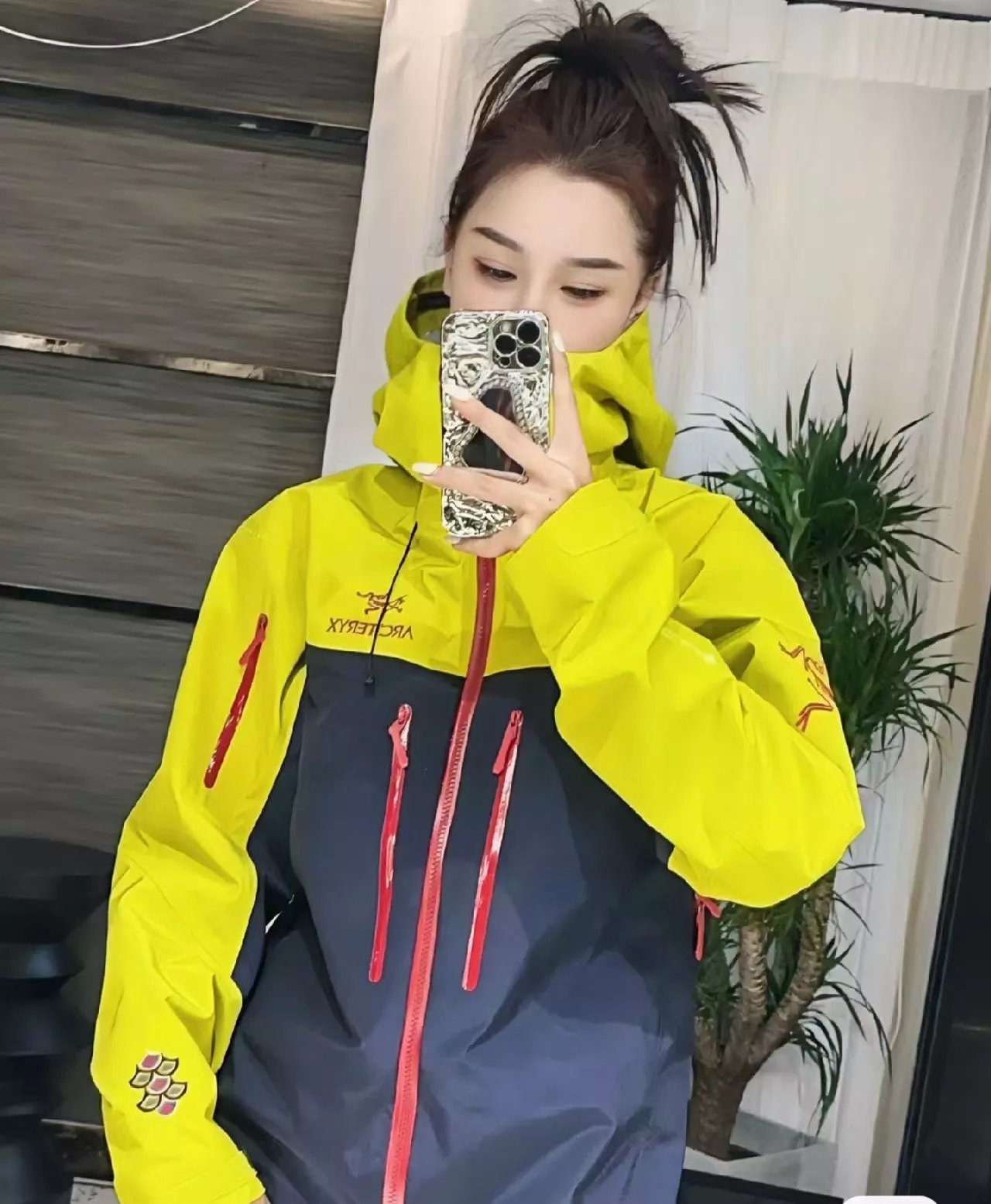 아크테릭스 용 비늘 배색 남녀공용 후드 재킷 상세 이미지 19