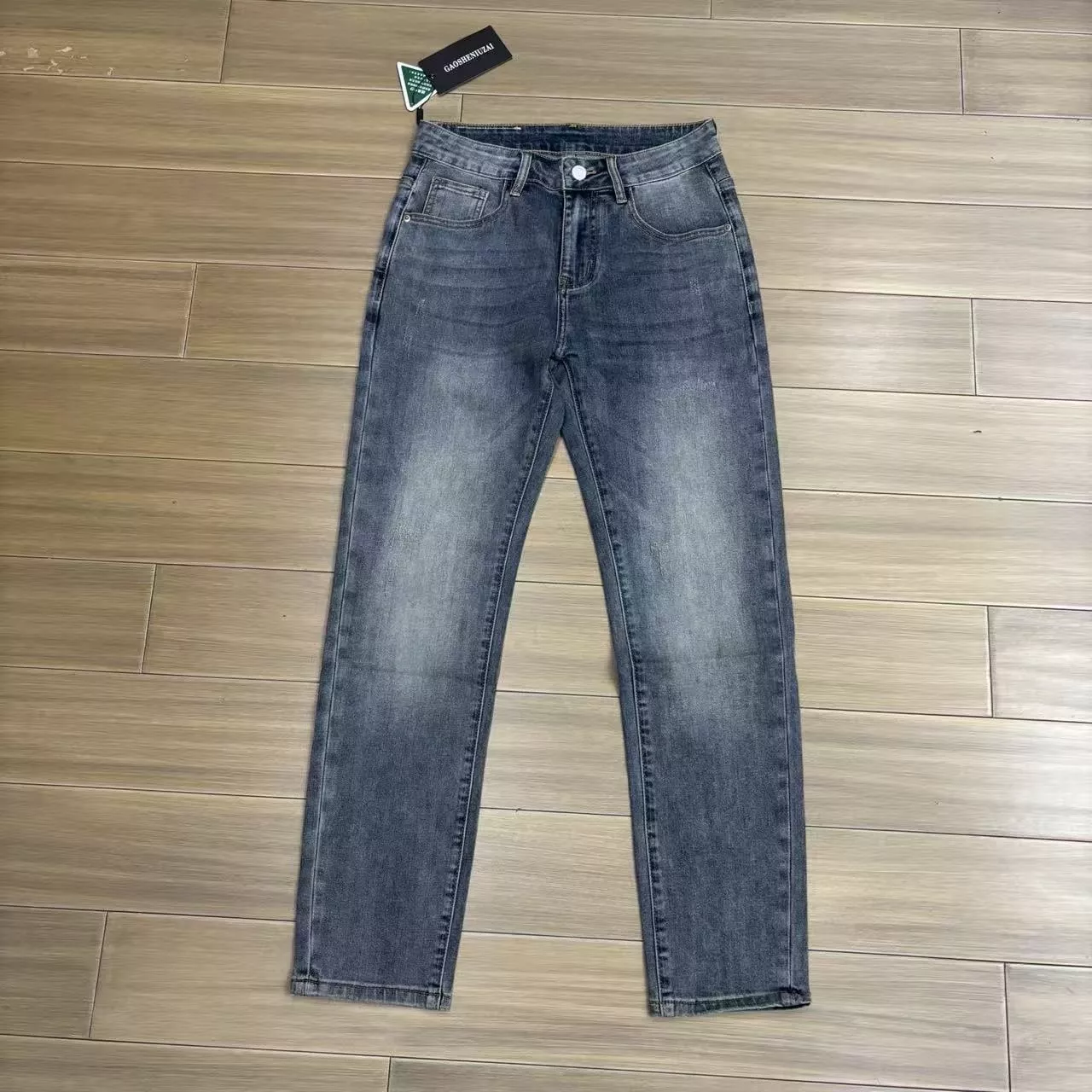 몽클레어 워싱 일자핏 남녀공용 데님 팬츠 상세 이미지 1