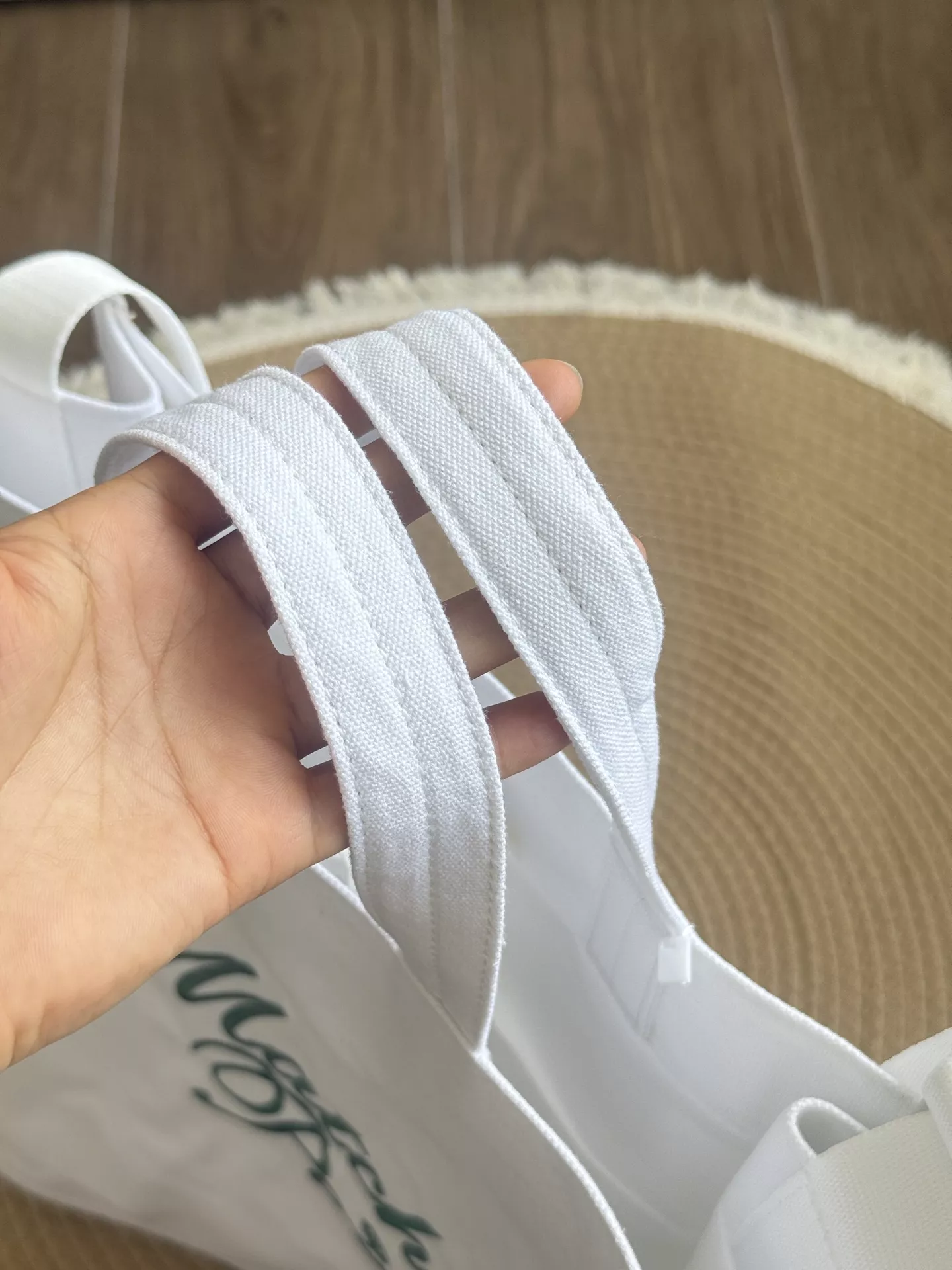 룰루레몬 레터링 자수 순면 캔버스 토트백 상세 이미지 27