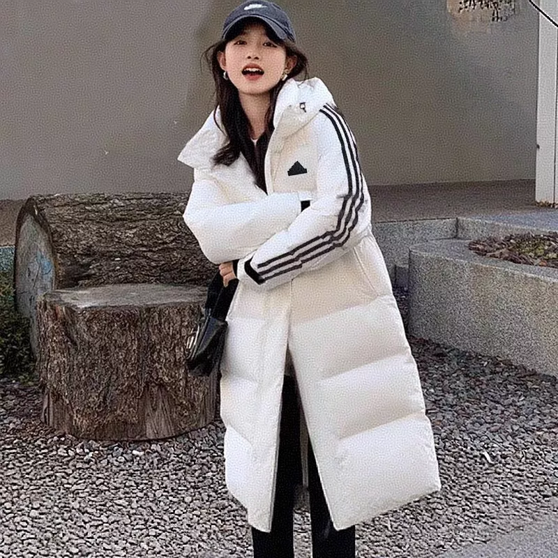 아디다스 삼선 드롭 숄더 남녀공용 롱 패딩 상세 이미지 19
