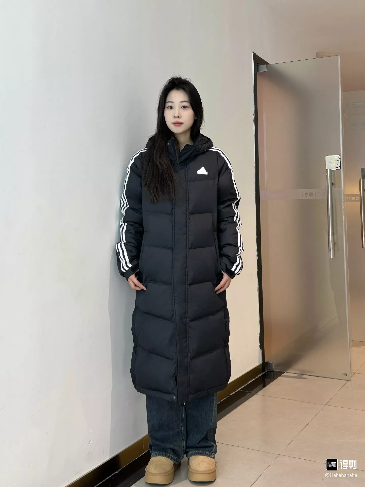 아디다스 삼선 드롭 숄더 남녀공용 롱 패딩 상세 이미지 26