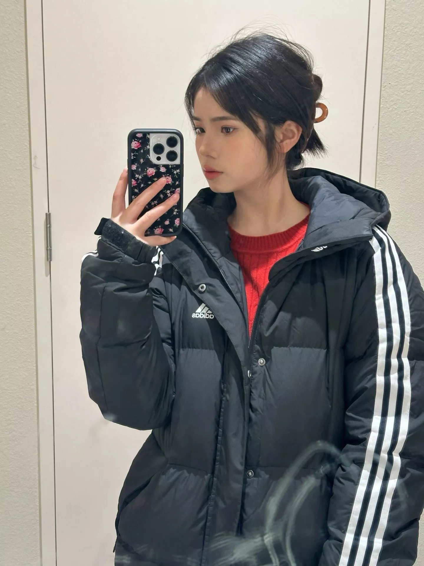아디다스 후드 드롭 숄더 남녀공용 쇼트 패딩 상세 이미지 31