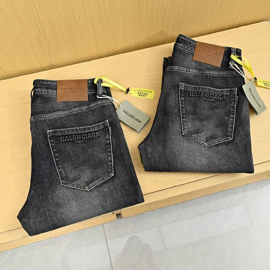 발렌시아가 워싱 직선핏 남녀공용 데님 팬츠 상세 이미지 7