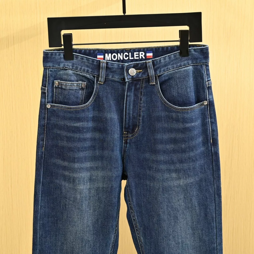 몽클레어 워싱 슬림핏 남녀공용 데님 팬츠 상세 이미지 10