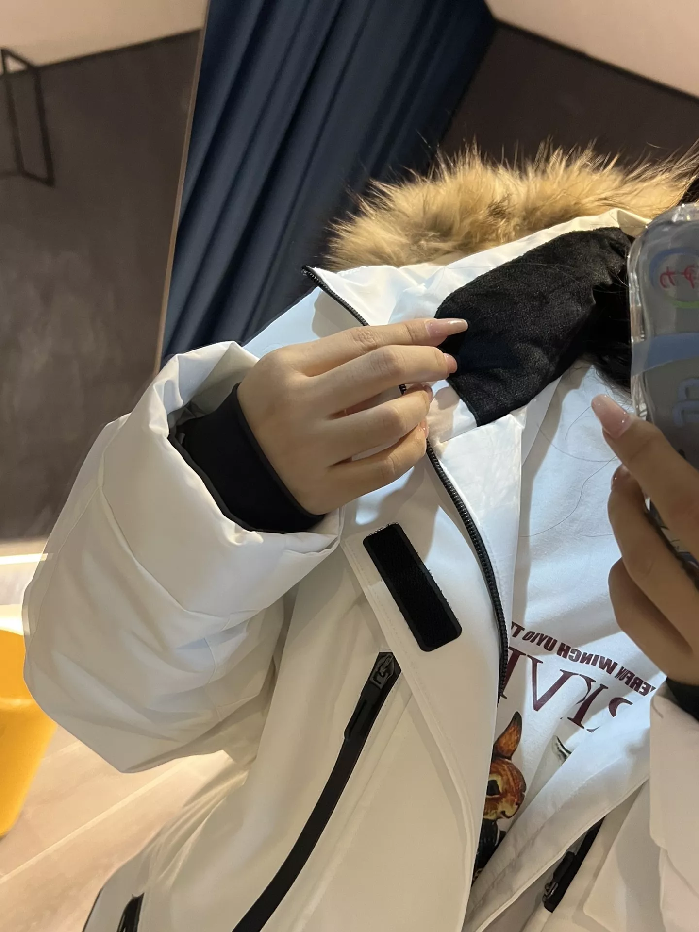 뉴발란스 퍼 칼라 덕다운 남녀공용 미들 패딩 상세 이미지 51