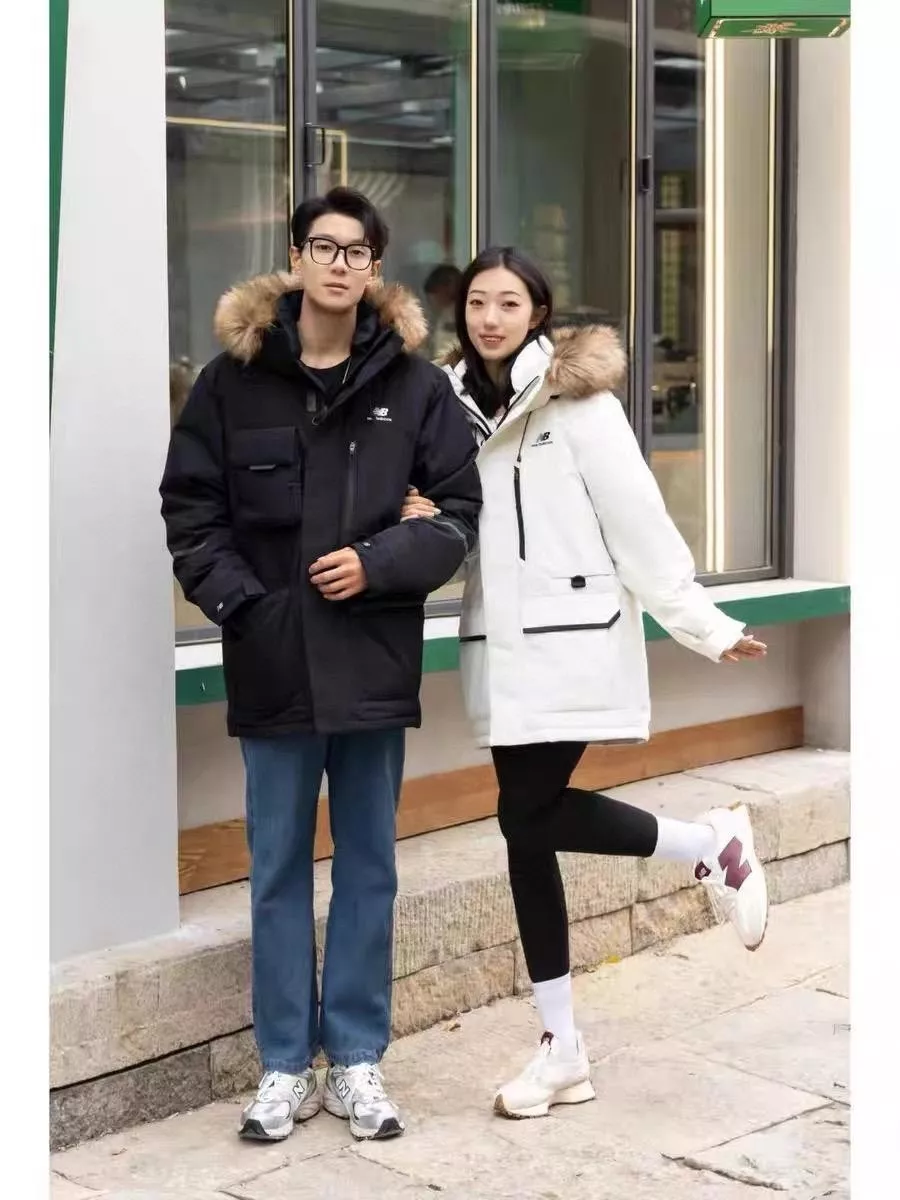 뉴발란스 퍼 칼라 덕다운 남녀공용 미들 패딩 상세 이미지 56