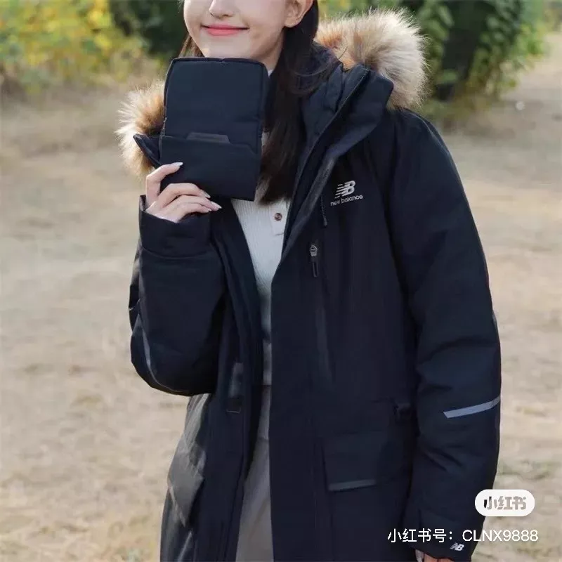 뉴발란스 퍼 칼라 덕다운 남녀공용 미들 패딩 상세 이미지 58