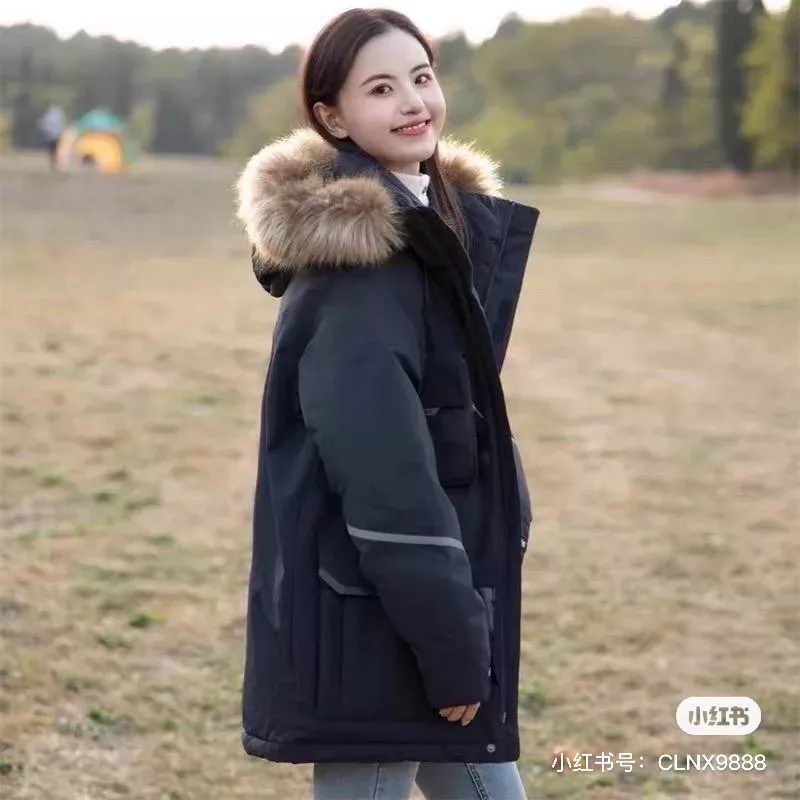 뉴발란스 퍼 칼라 덕다운 남녀공용 미들 패딩 상세 이미지 60